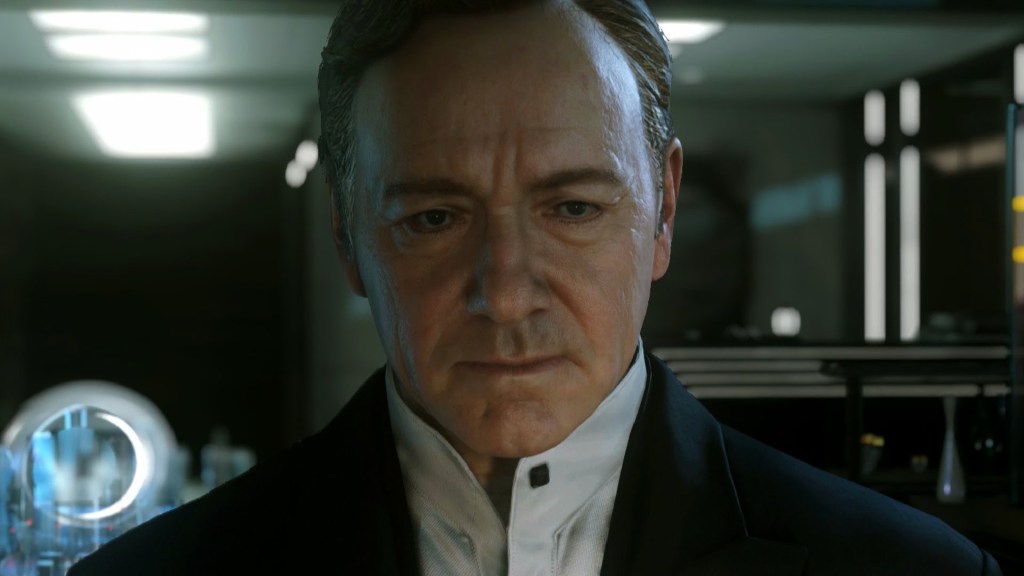Kevin Spacey, or at least his digital likeness, makes his presence known throughout the game.