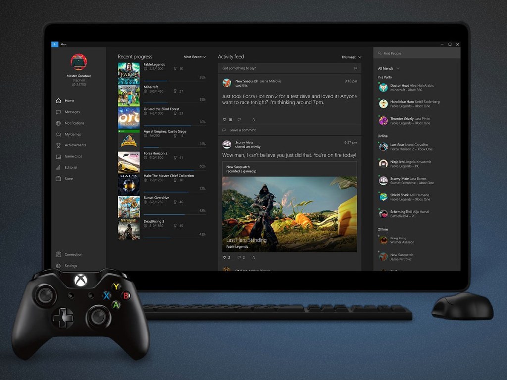 SmartGlass on steroids... meet Xbox Hub on Windows 10.