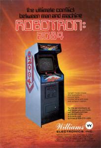 Flyer for the Robotron: 2084 arcade machine.