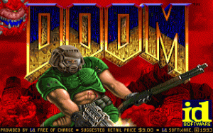 DOOM's title screen would have been a very familiar sight to millions of PC gamers during the 1990's.
