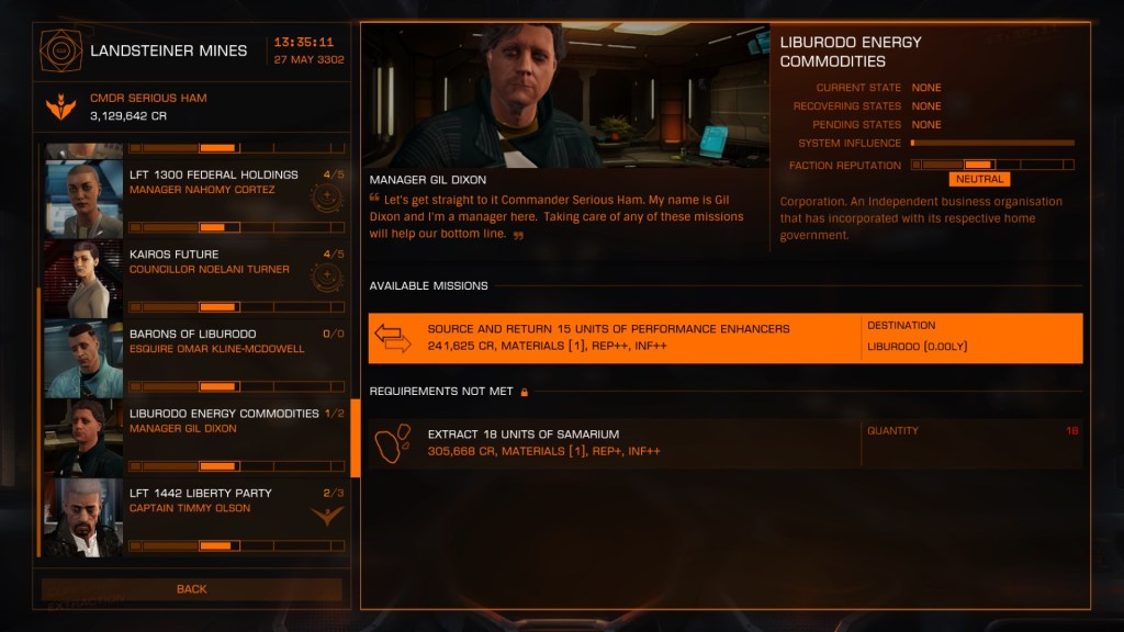 The new Mission Board helps you to find the jobs you want. (Xbox One screenshot)