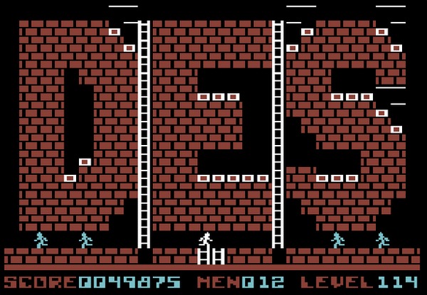 Can a whole level be an Easter Egg? In the case of Lode Runner it can be with a level made up of Doug Smith's initials. (C64 version)