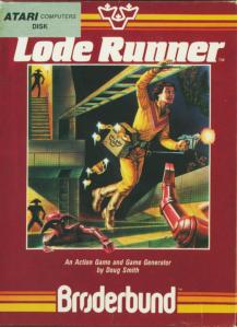Lode Runner's iconic typeface has been there from the very beginning.