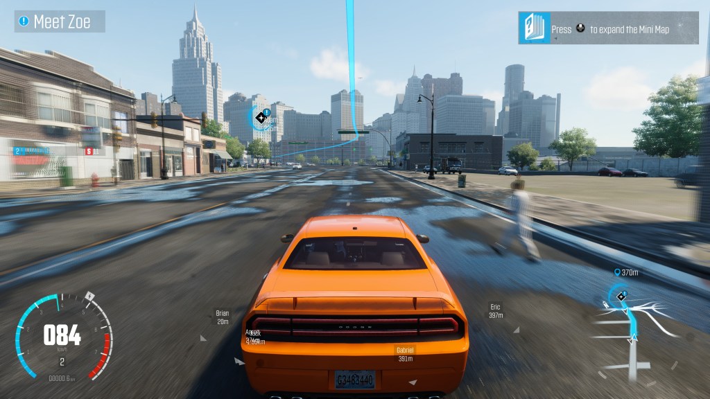 This screenshot shows some of the motion blurring in action on the left and right of the screen. When it's all moving though I barely noticed it except on occasion when larger objects were rushing by.