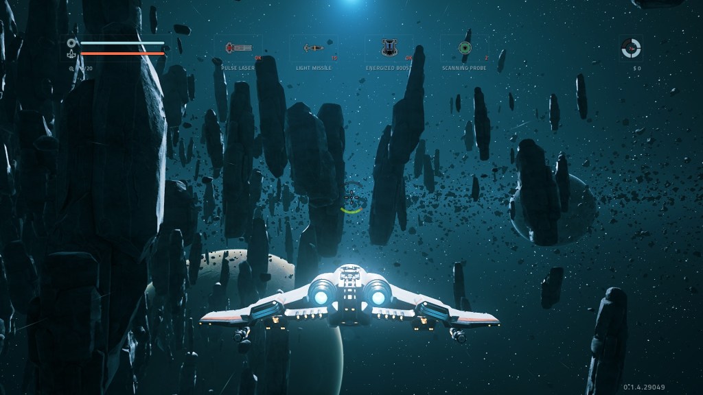 The game has some very pretty environments to blast through.