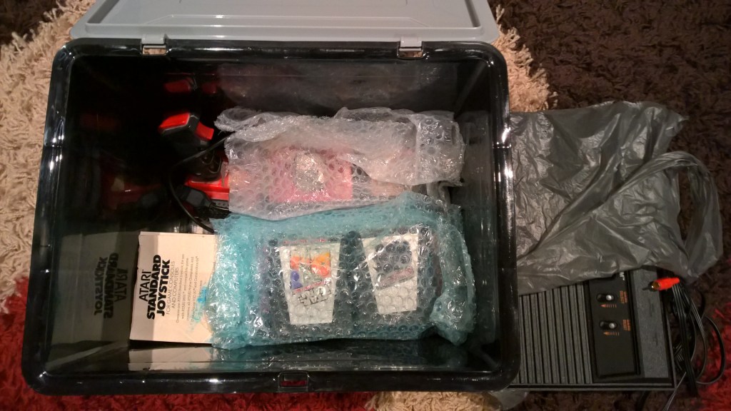 My big crate of 2600 goodies.