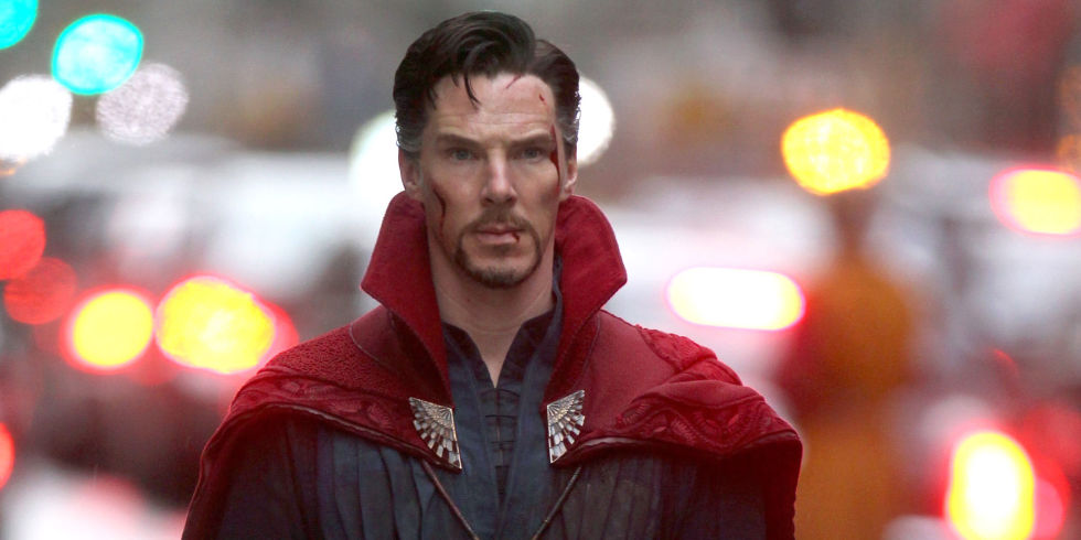 Doctor Strange (Benedict Cumberbatch) rocking his new cloak.