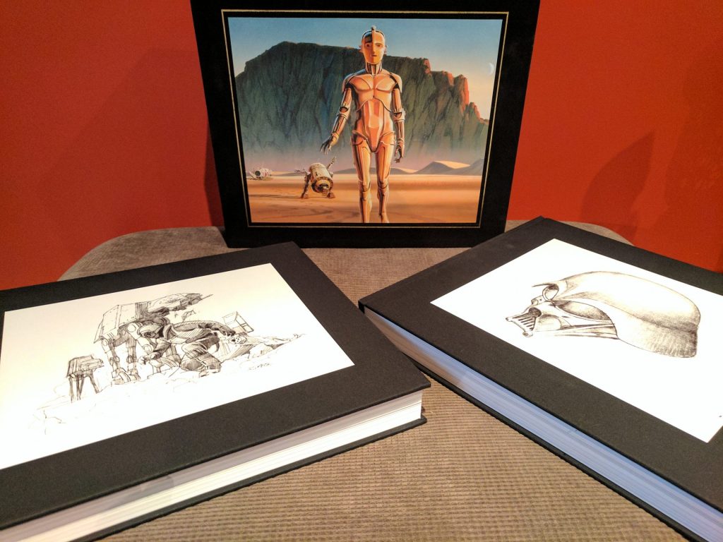 The individual volumes continue the theme with some great looking early sketches.